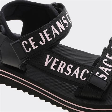 versace couture sandalias|Versace denim shoes.